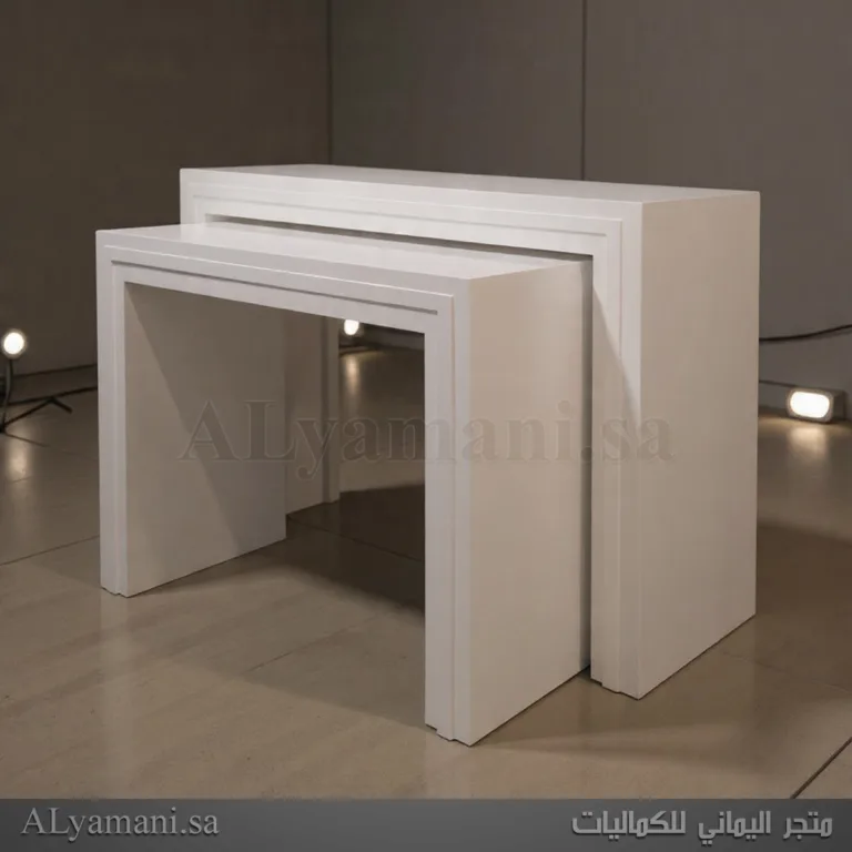 طقم طاولات استقبال مربعة مع برواز بسعر مخفض