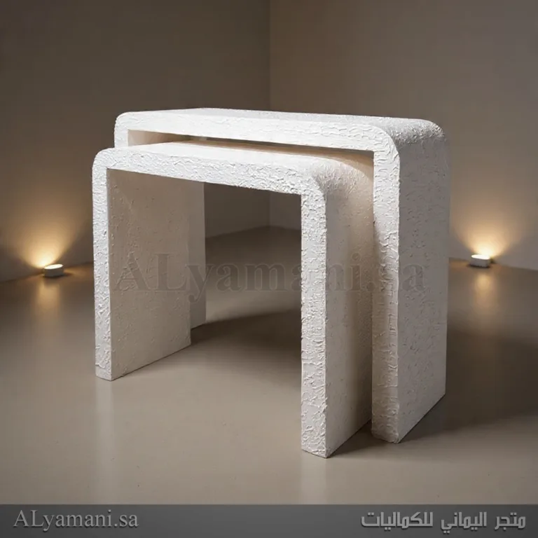 طقم طاولات استقبال شبه مقوسة معتقة بسعر مخفض