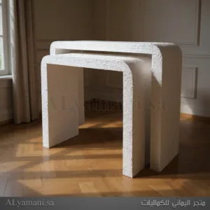 طقم طاولات استقبال شبه مقوسة معتقة بسعر مخفض