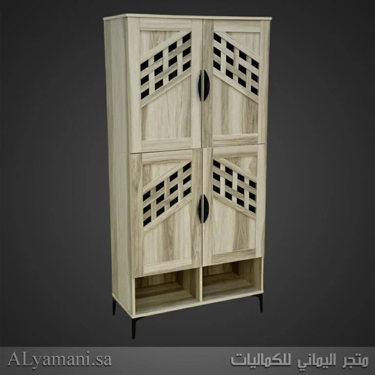 دولاب جزامة احذية دورين باللون الأبيض الخشبي