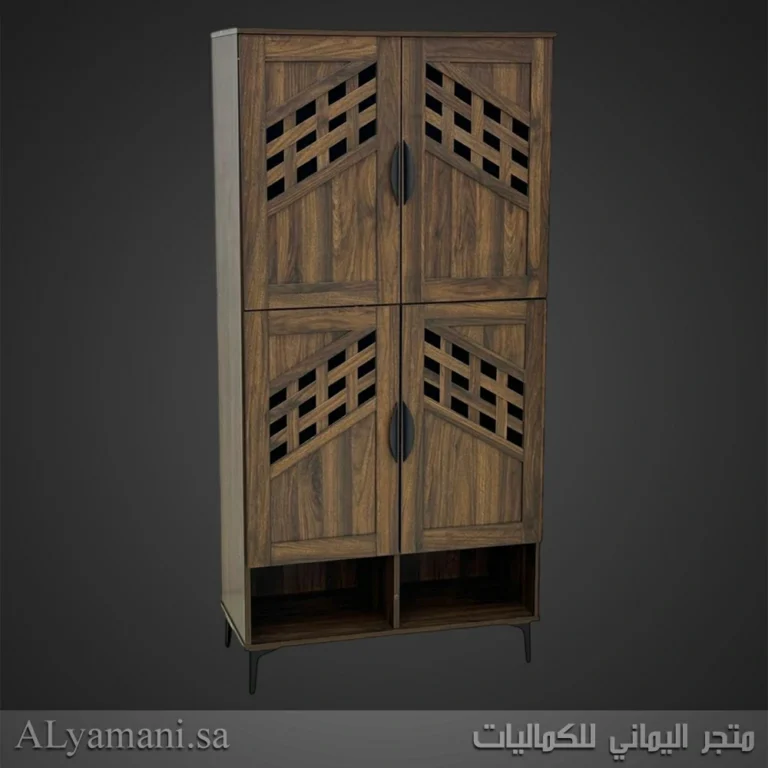 دولاب جزامة احذية دورين باللون البني الخشبي