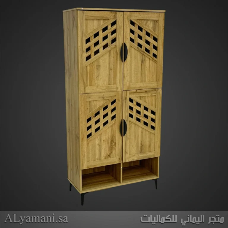 دولاب جزامة احذية دورين باللون السكري الخشبي