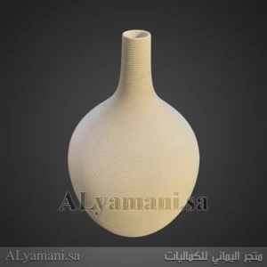 فازة مزهرية عريضة بعنق سيراميك (ابيض|اسود)