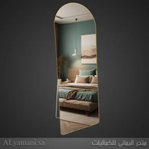 مرايا مقوسة جدارية وأرضية إيطار ذهبي