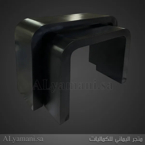 طاولة كونسول مدخل مقوسة بلون أسود لامع
