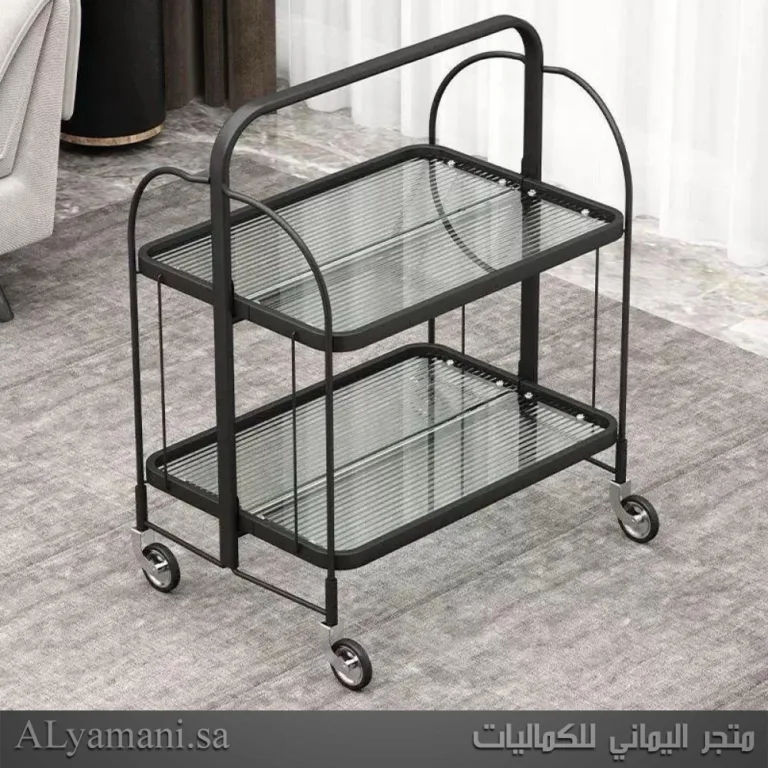 عربة تقديم ترولي خدمة دورين أسود