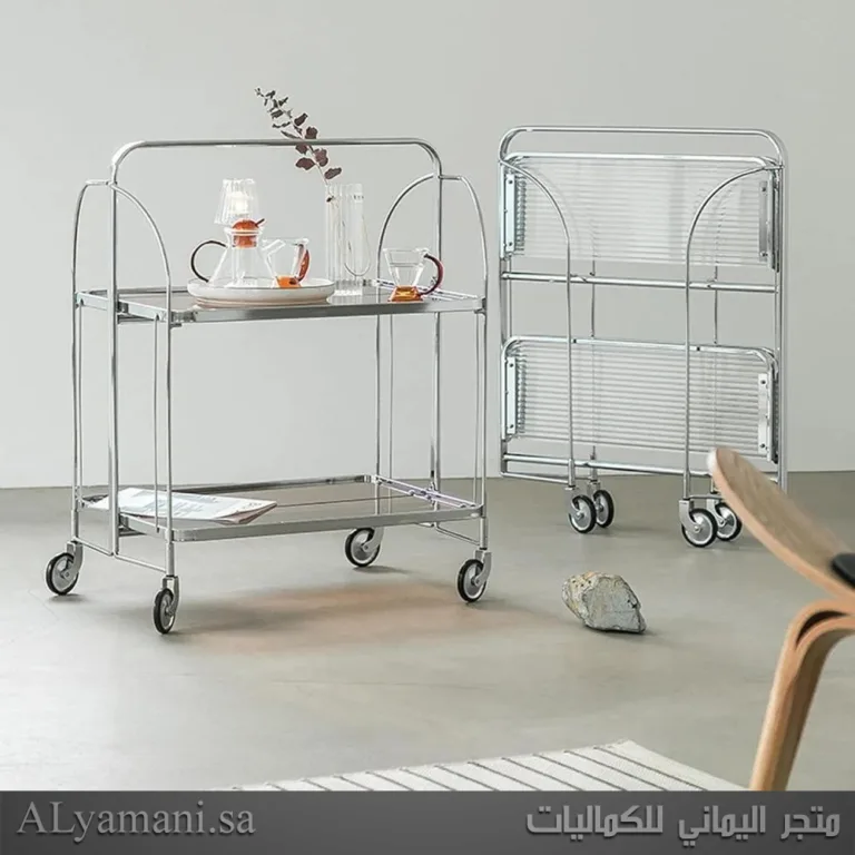 عربة تقديم ترولي خدمة دورين فضي