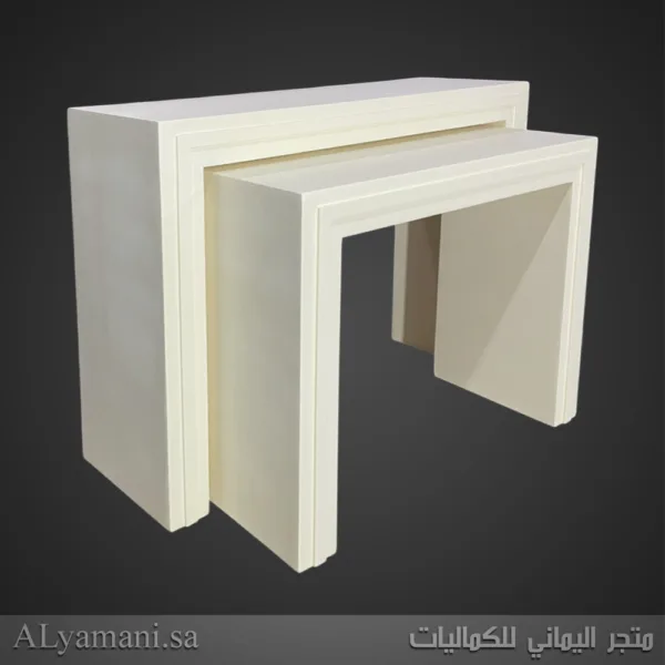 طاولات استقبال مربعة لون بيج