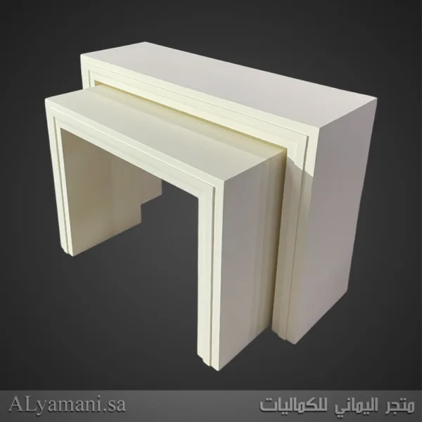 طاولات استقبال مربعة لون بيج