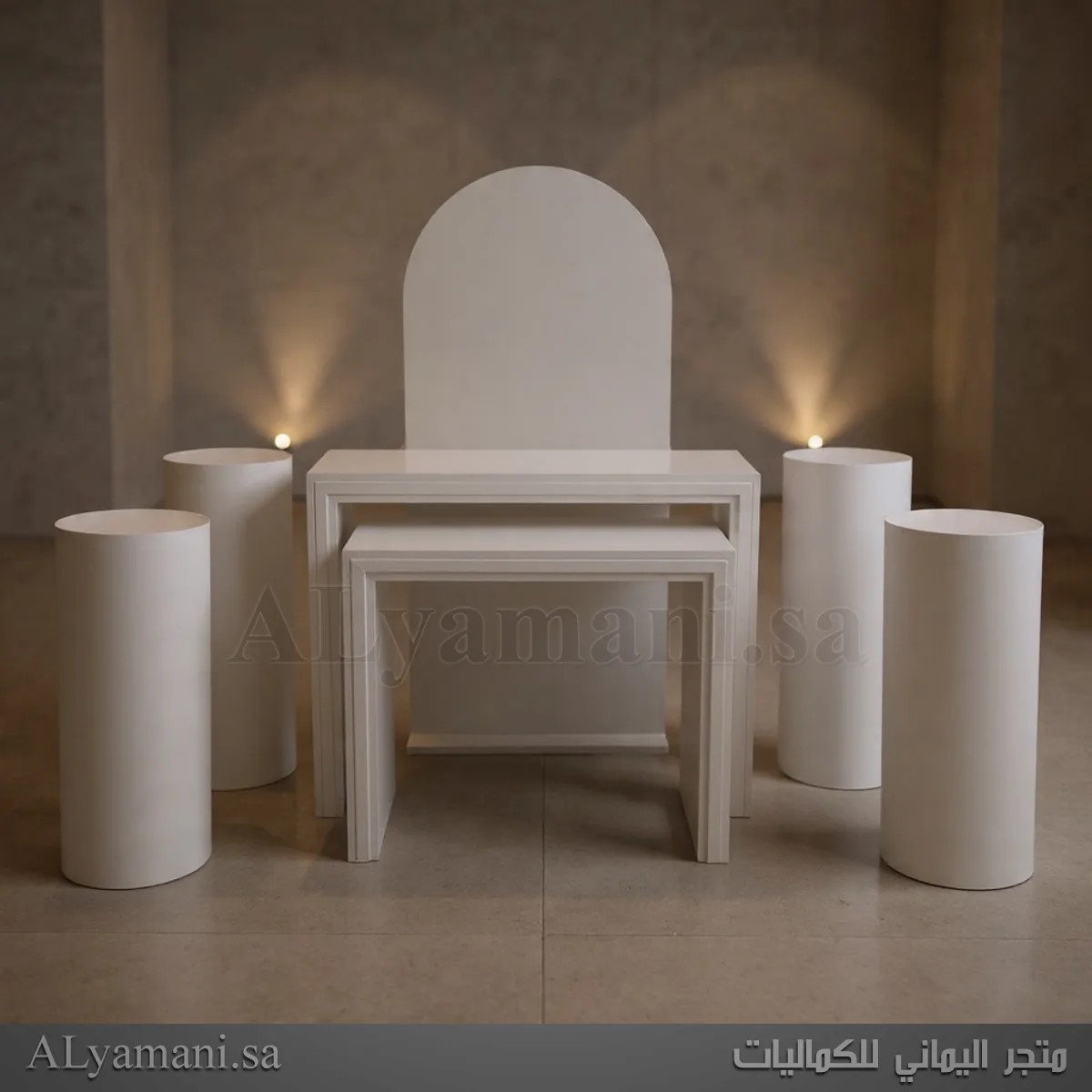 طقم مدخل استقبال طاولتين وخلفية و4 ستاندات سعر مخفض