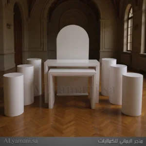 طقم مدخل استقبال طاولتين وخلفية و6 ستاندات سعر مخفض