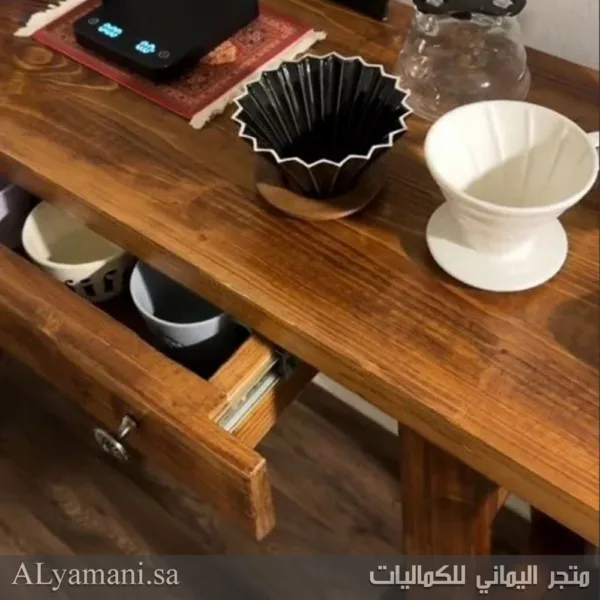 ركن قهوة خشب طبيعي سويدي