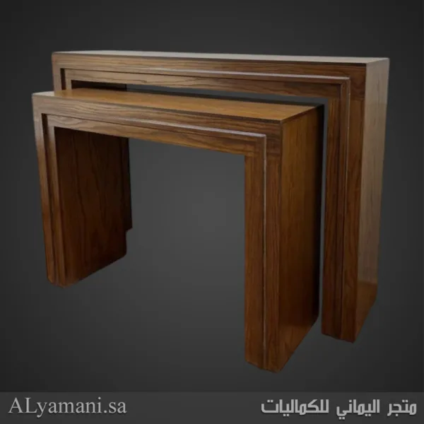طاولة استقبال خشب سنديان مربع برواز