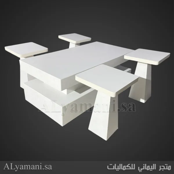 طاولة تقديم وخدمة سنديان أبيض
