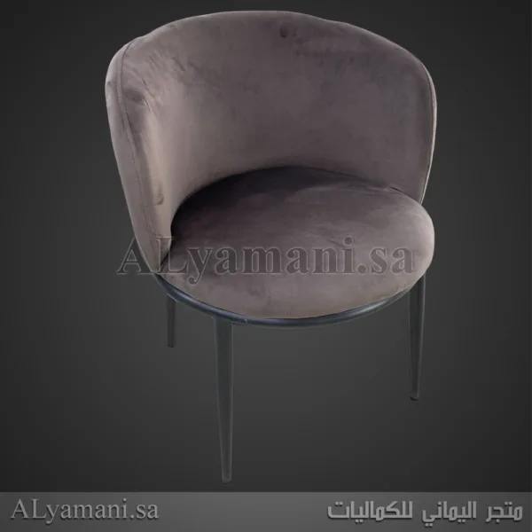 طقم جلسة كافيهات كرسيين وطاولة بني مخملي