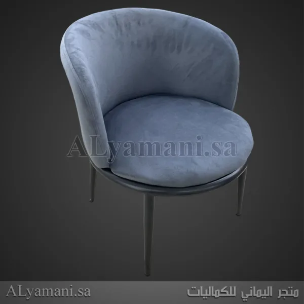 طقم جلسة كافيهات كرسيين وطاولة رمادي مخملي