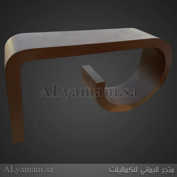 كونسول استقبال مدخل بني مودرن مقوس