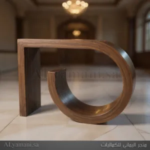 كونسول مودرن معتق يدوي بلون بني