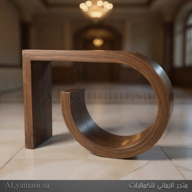 كونسول مودرن معتق يدوي بلون بني