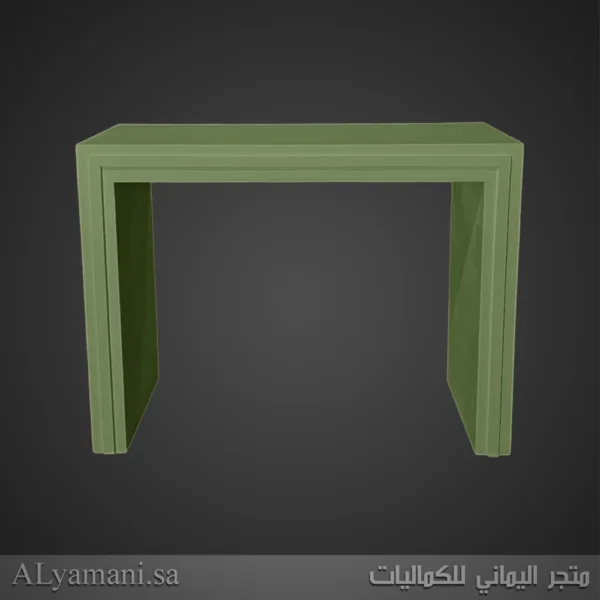 طاولة مدخل استقبال مربعة برواز اخضر فستقي