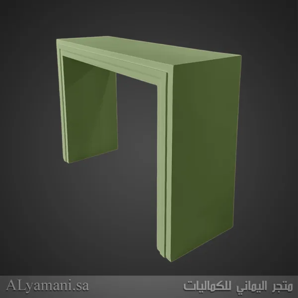 طاولة مدخل استقبال مربعة برواز اخضر فستقي