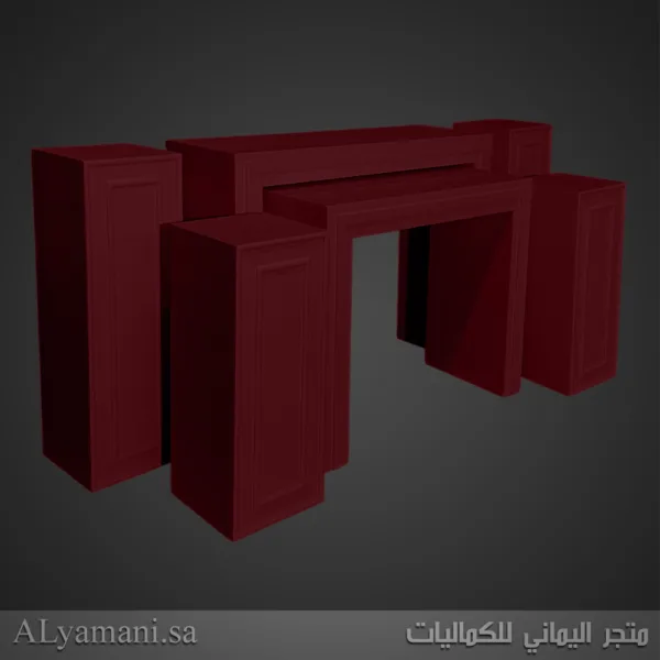 طقم استقبال مربع مع ستاندات عودي غزالي
