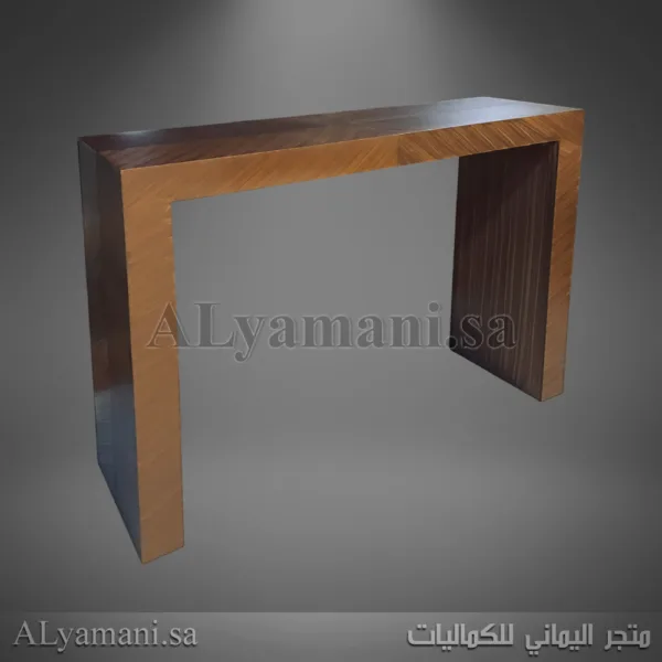 كونسول مدخل مربع بني معتق يدوي