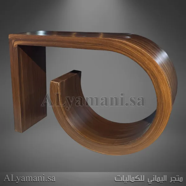 كونسول مودرن معتق يدوي بلون بني