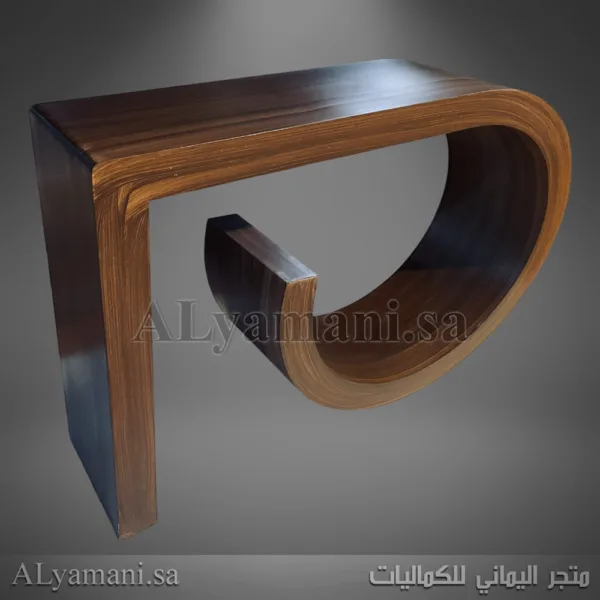 كونسول مودرن معتق يدوي بلون بني