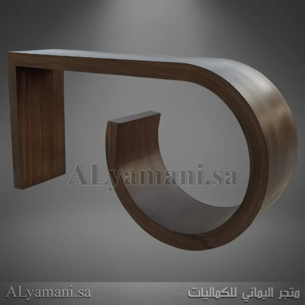 ⁦كونسول مودرن معتق يدوي بلون بني⁩ - الصورة ⁦5⁩