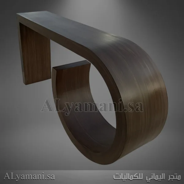 كونسول مودرن معتق يدوي بلون بني