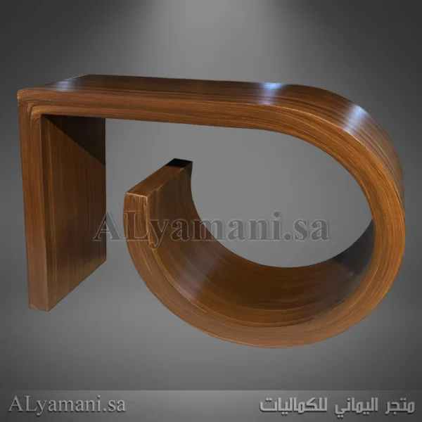 كونسول مودرن معتق يدوي بلون بني