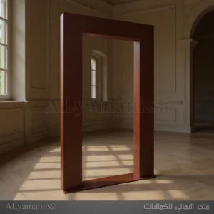 خلفية استقبال مربعة إطار خشب سنديان