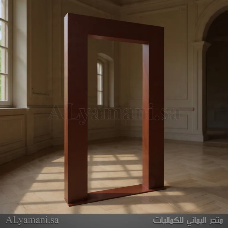 خلفية استقبال مربعة إطار خشب سنديان