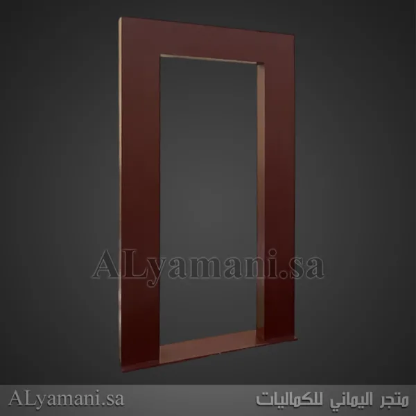 خلفية استقبال مربعة إطار خشب سنديان