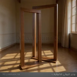 طقم خلفية استقبال مربعة إطار بني معتق يدوي فاخر