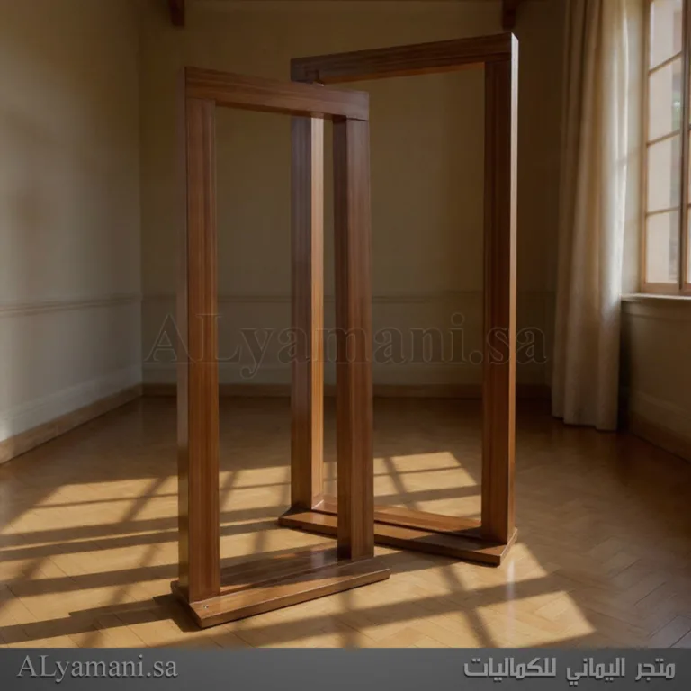 طقم خلفية استقبال مربعة إطار بني معتق يدوي فاخر