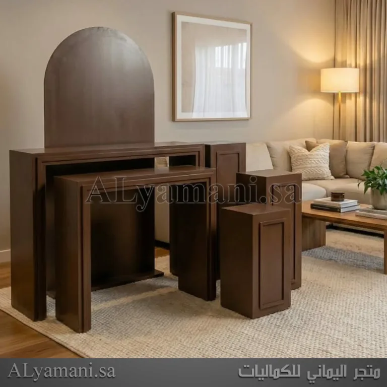 طقم مدخل استقبال مناسبات وحفلات كامل مربع بني