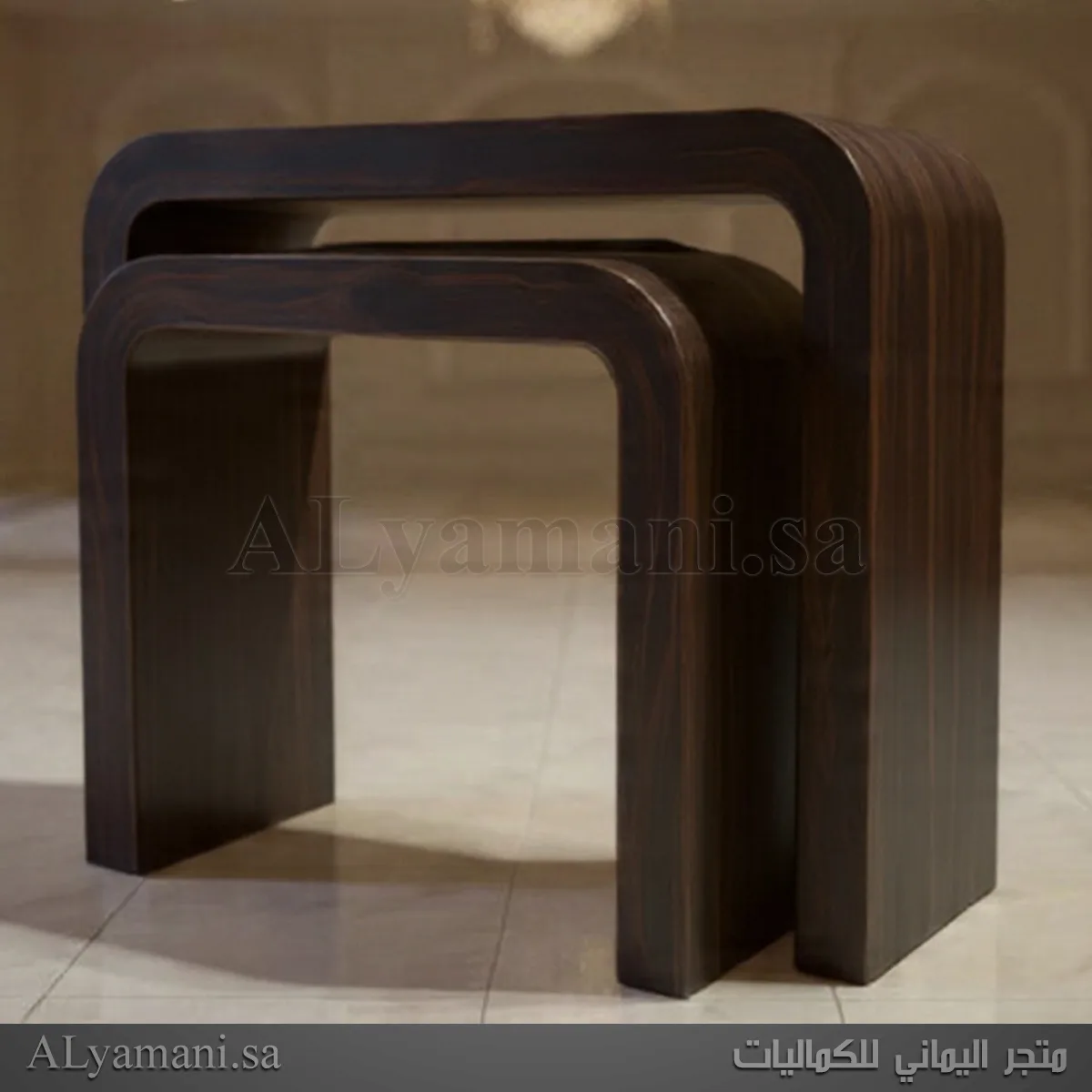 كونسول مدخل استقبال اسود معتق خشبي أنيق