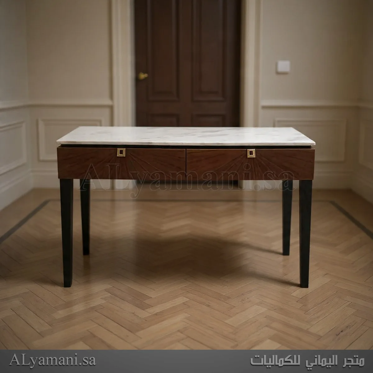 طاولة مدخل سطح بديل رخام معتقة تصوير أمامي