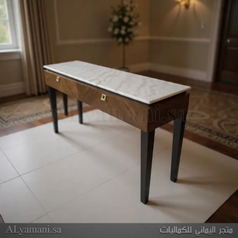 طاولة مدخل سطح بديل رخام معتقة بأدراج