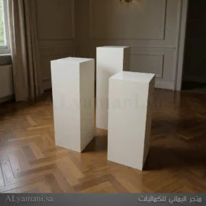 ستاندات استقبال جانبية 3 قطع مربع سادة