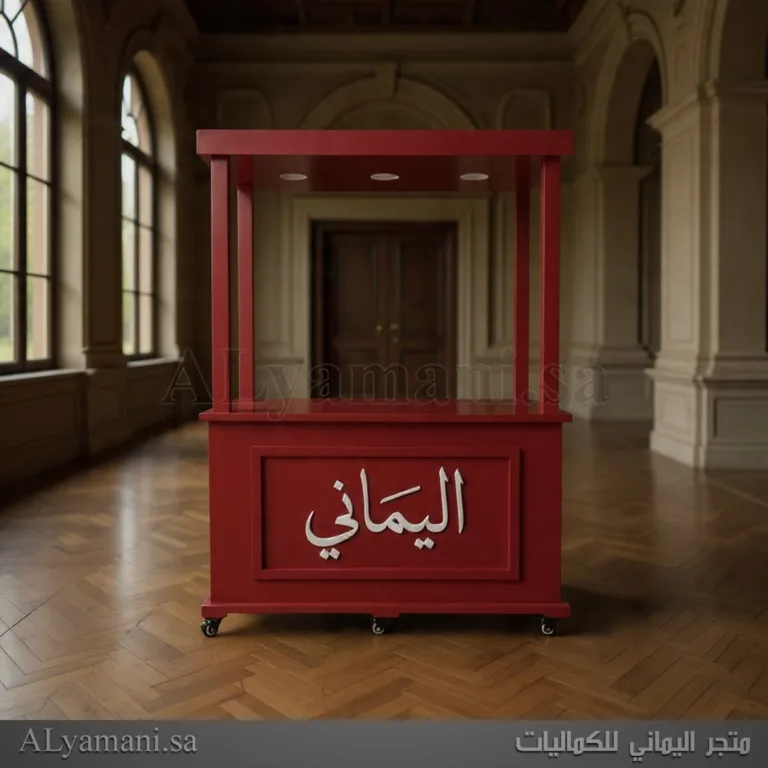 سيتشن قهوة بلون أحمر فاخر متحركة سهلة النقل والتركيب