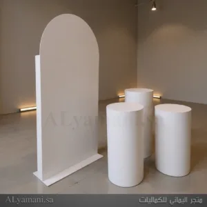 طقم استقبال خلفية وستاندات جانبية اسطوانية مقوسة