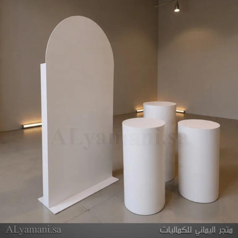 طقم استقبال خلفية وستاندات جانبية اسطوانية مقوسة