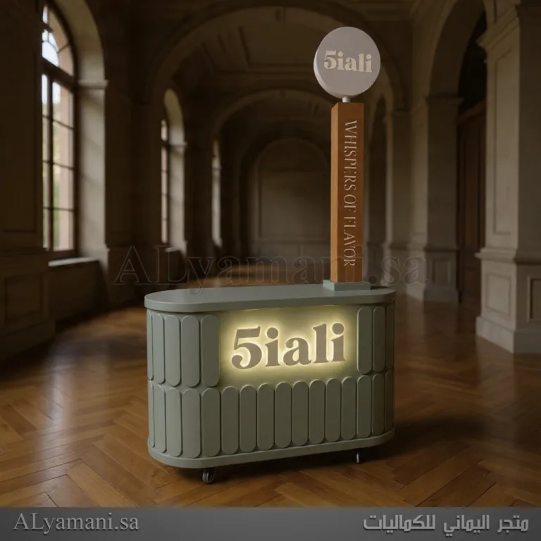 كورنر كافيه فاخر بتصميم مودرن للمشروبات والتراميسو