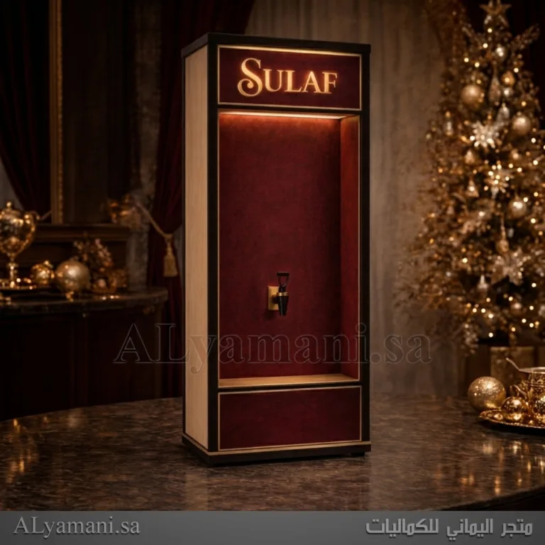 صندوق توزيع مشروبات فاخر بإضاءة وشعار مخصص