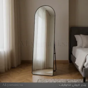 مرايا ستاند ارضية جدارية مقوسة 50x160 سم اطار اسود