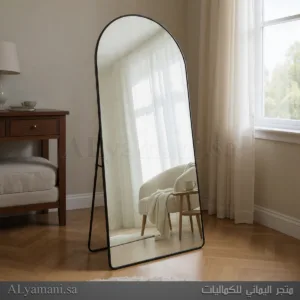 مرايا ستاند ارضية جدارية مقوسة 60x165 سم اطار اسود