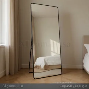 مرايا ستاند ارضية جدارية مستطيلة 80x180 سم اطار اسود